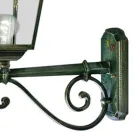 Outdoor Wall Lamp Aluminum Green Gold and Hand Painted Flowers - Gorizia Viadurini