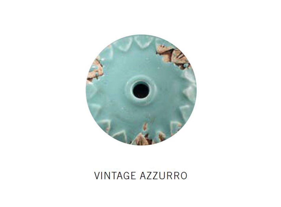 Handmade Crescent Wall Lamp in Iron and Ceramic - Vintage Viadurini