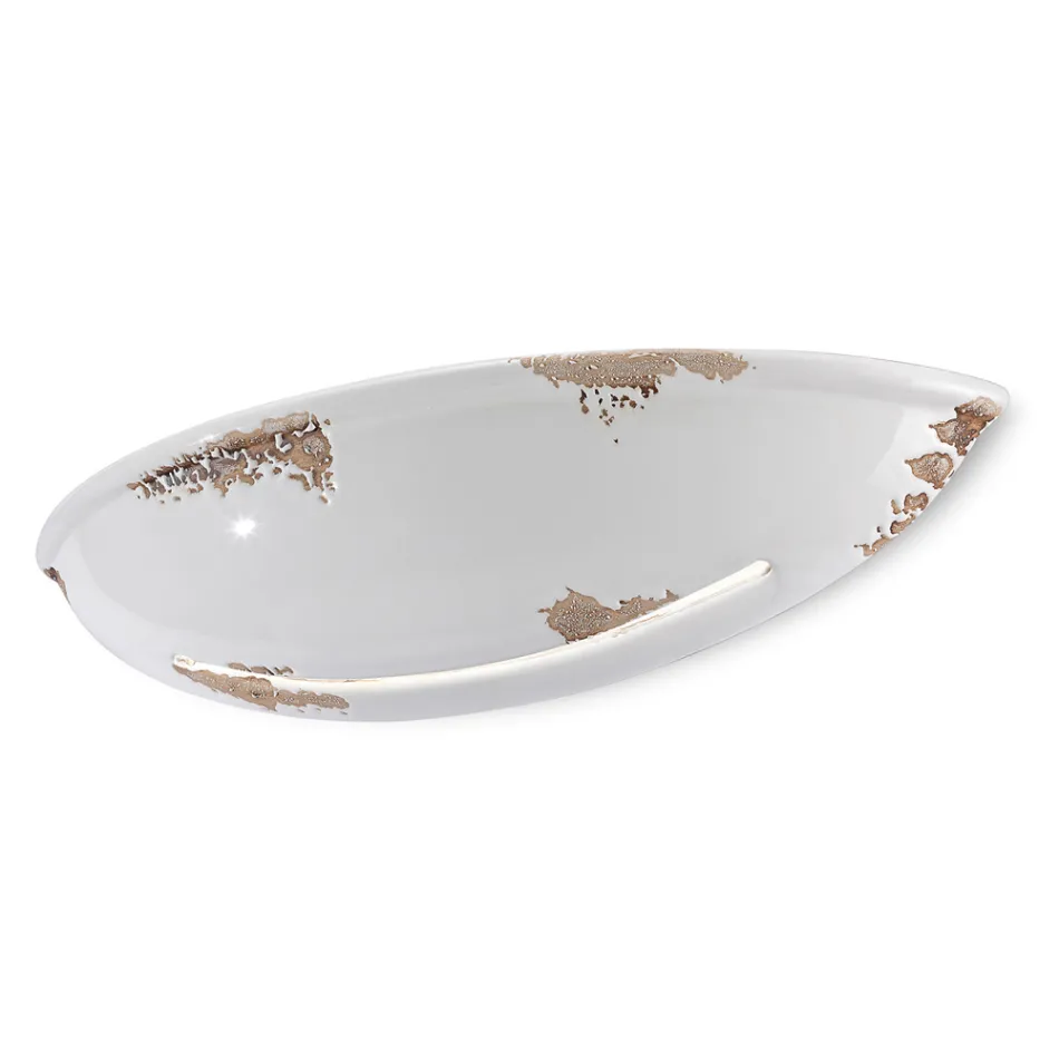 Handmade Crescent Wall Lamp in Iron and Ceramic - Vintage Viadurini