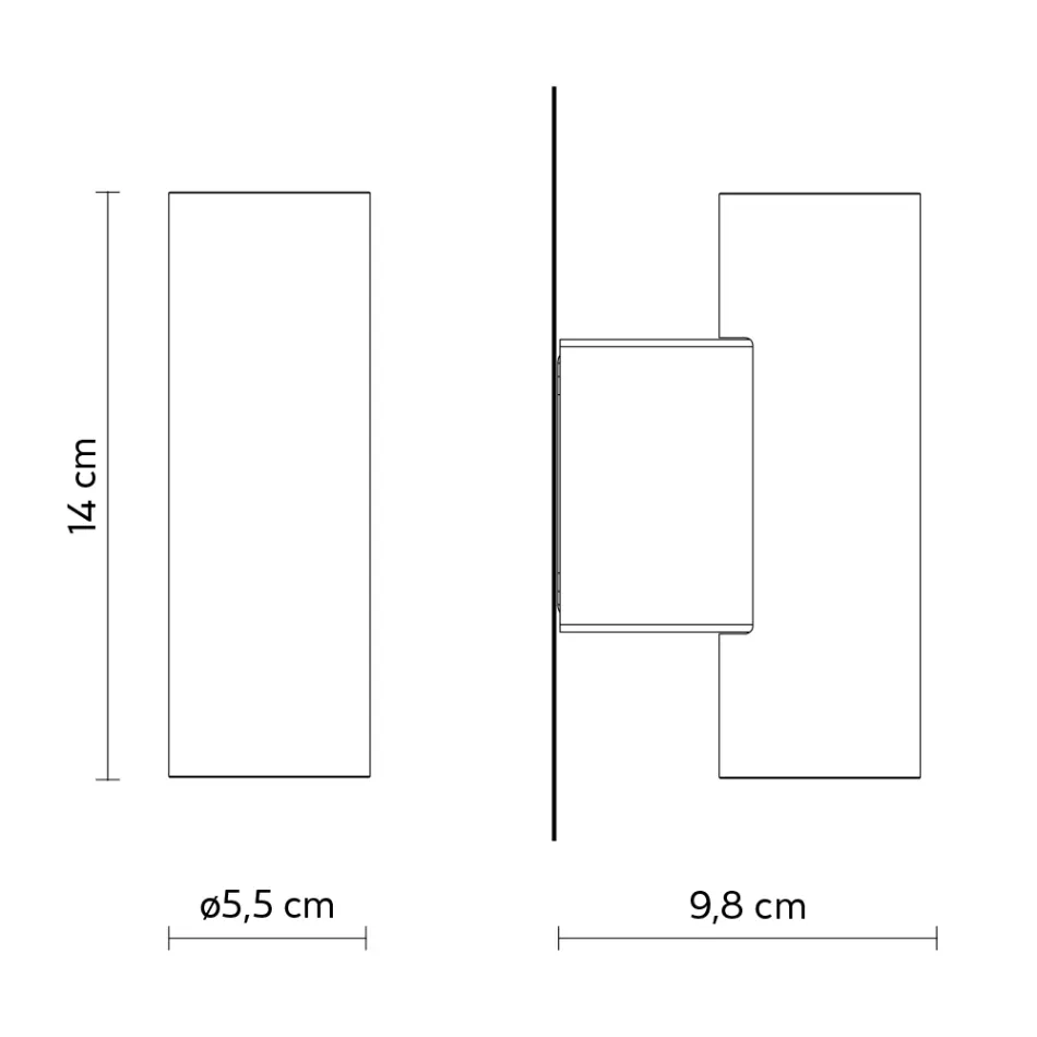 Design Outdoor Wall Lamp in White or Black Aluminum - Leopida Viadurini