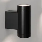 Design Outdoor Wall Lamp in White or Black Aluminum - Leopida Viadurini