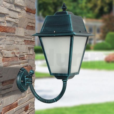 Outdoor Wall Lamp in Aluminum and Glass Made in Italy - Doroty Viadurini