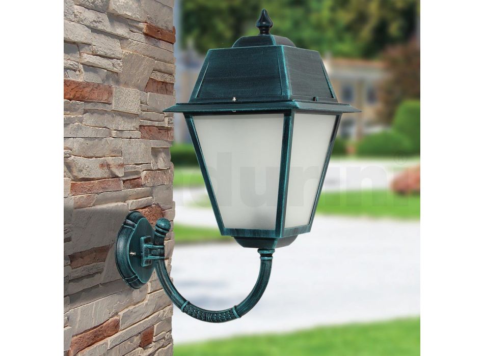 Outdoor Wall Lamp in Aluminum and Glass Made in Italy - Doroty Viadurini