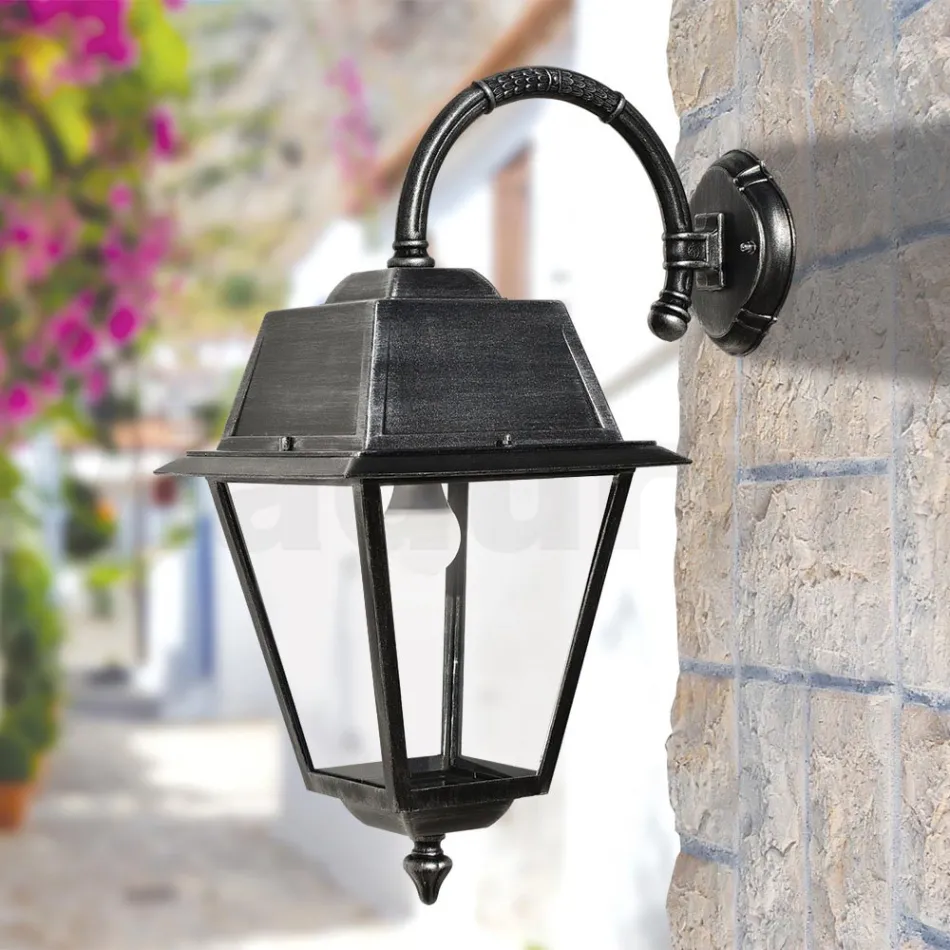 Vintage Aluminum Outdoor Wall Lamp Made in Italy - Doroty Viadurini