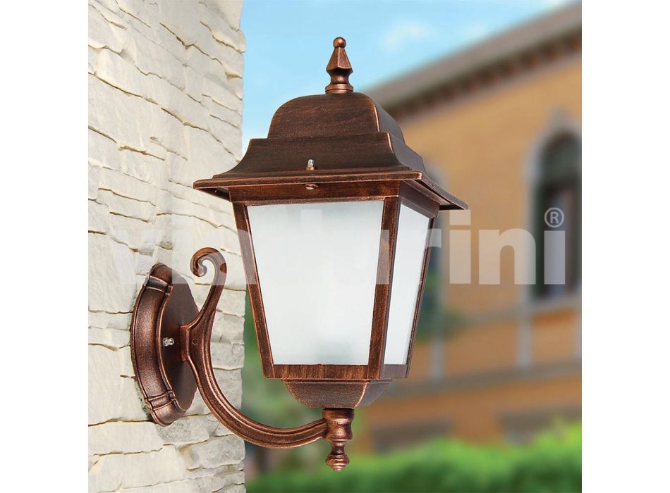 Aluminum garden wall lamp produced in Italy, Aquilina Viadurini