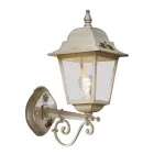 Hand-Decorated White Aluminum Garden Wall Lamp - Gorizia Viadurini