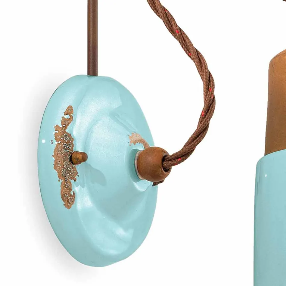 Wall lamp in ceramic and iron rust Desiree Ferroluce Viadurini