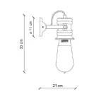 Wall Lamp in Iron and Industrial Handmade Ceramic - Urban Viadurini