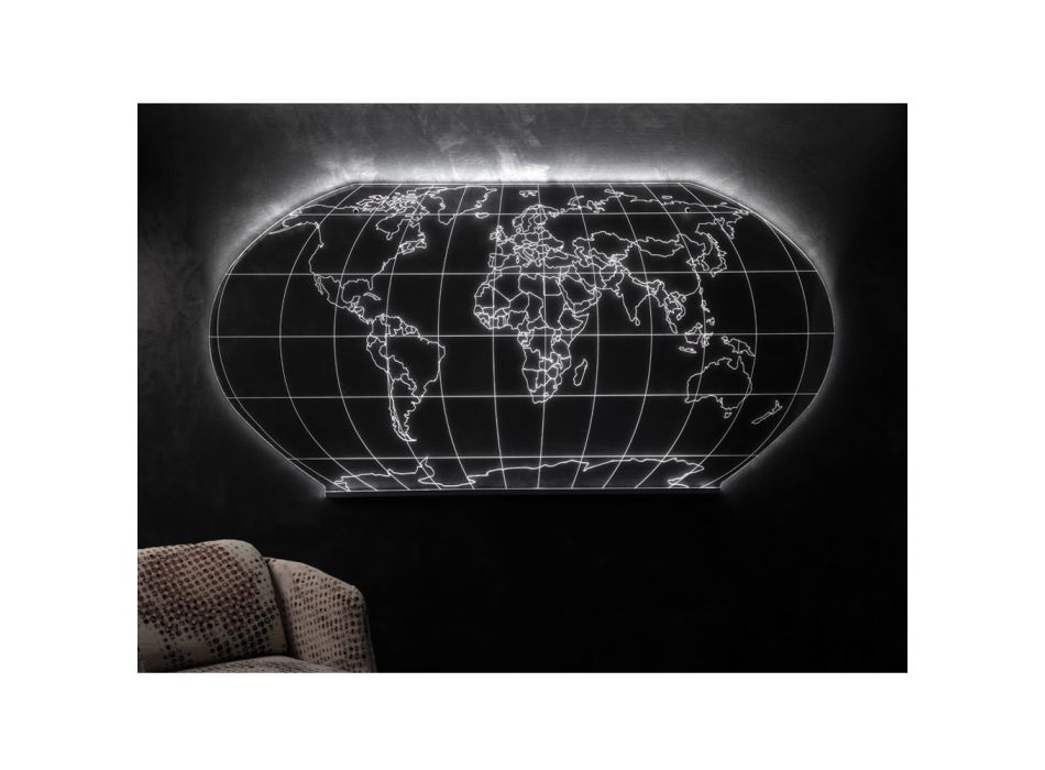 Planisphere Wall Lamp in Laser Engraved Acrylic Crystal - Rihanna Viadurini