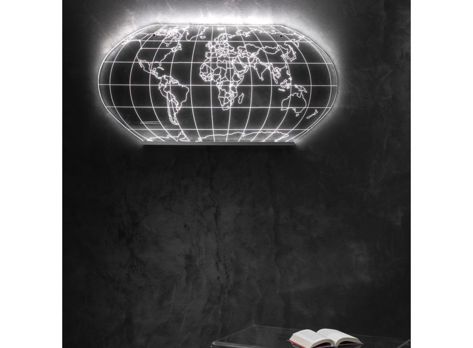 Planisphere Wall Lamp in Laser Engraved Acrylic Crystal - Rihanna Viadurini