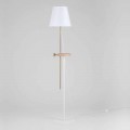 Design Floor Lamp in Steel, Ash and Brass Made in Italy - Pitulla