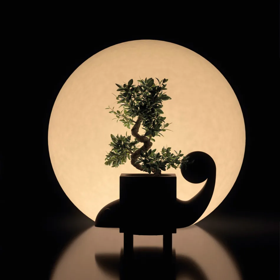 Alabaster-Colored Polyethylene Sphere Lamp Made in Italy - Calipso Viadurini