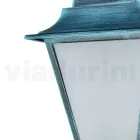 Outdoor Ceiling Lamp in Aluminum and Sandblasted Glass - Alchemist Viadurini