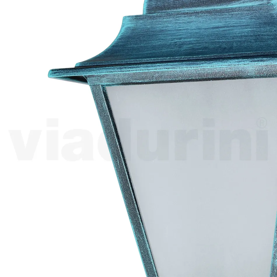 Outdoor Ceiling Lamp in Aluminum and Sandblasted Glass - Alchemist Viadurini