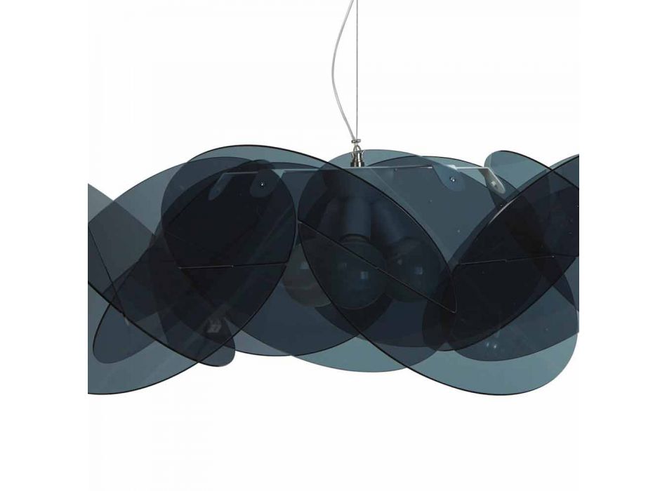 Pendant lamp 3 lights modern methacrylate diameter 90cm Leda Viadurini