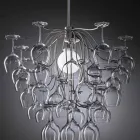 Pendant lamp 30 glasses upside Sauvignon Viadurini