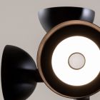 Suspension Lamp 6 Lights Design in White or Black Aluminum - Celio Viadurini