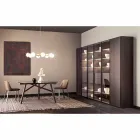 Suspension Lamp 8 Lights in Natural Brass and Glass - Molecola by Il Fanale Viadurini