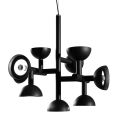 Suspension Lamp 9 Lights Design in White or Black Aluminum - Celio