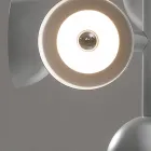 Suspension Lamp 9 Lights Design in White or Black Aluminum - Celio Viadurini