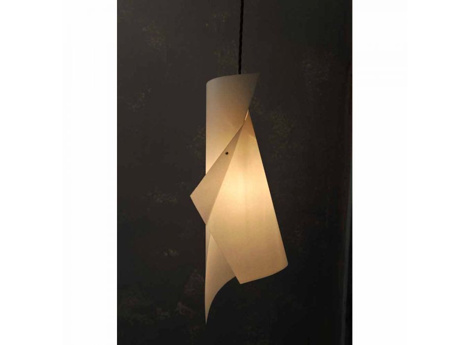Pendant lamp with 2 lights, modern design, Chrome Viadurini