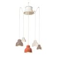 Pendant Lamp with 5 Colored Elements Made in Italy - Berimbau