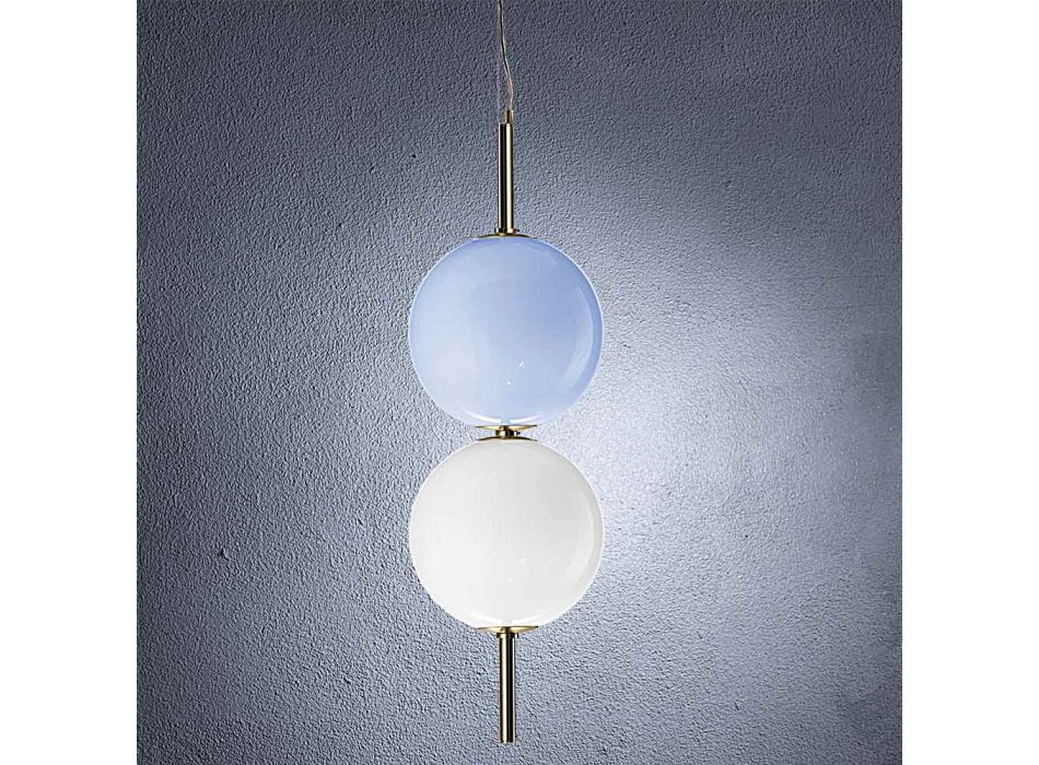 Handcrafted Suspension Lamp in Blown Venice Glass - Jupiter Viadurini