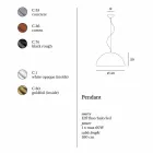 Two-colored pendant lamp in steel Ø40x H20x L.cavo100cm, Luce Viadurini