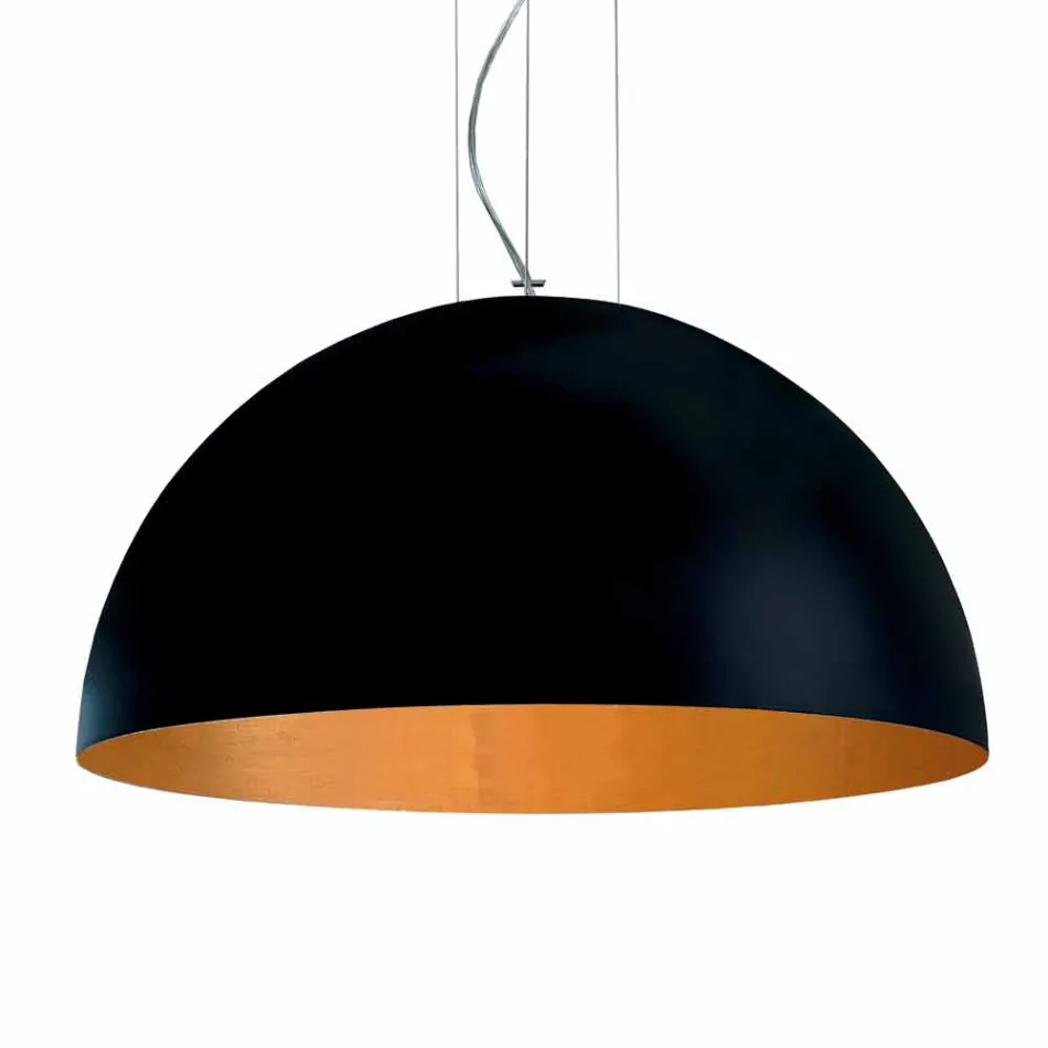 Pendant lamp bicolor steel, Ø50xh.25xL.cavo100cm, Grace Viadurini