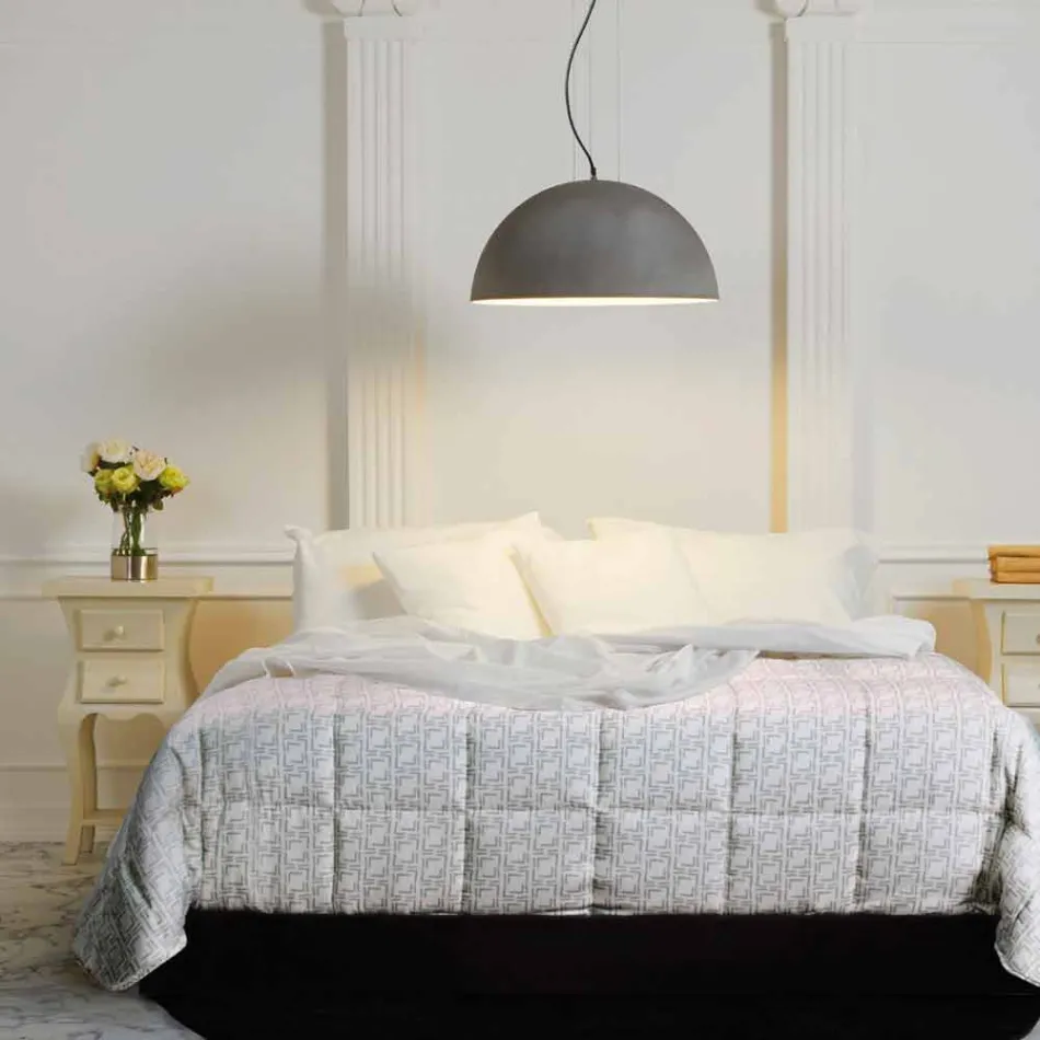 Pendant lamp bicolor steel, Ø50xh.25xL.cavo100cm, Grace Viadurini