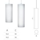 Cylindrical Suspension Lamp in Polyethylene Made in Italy - Minervo Viadurini