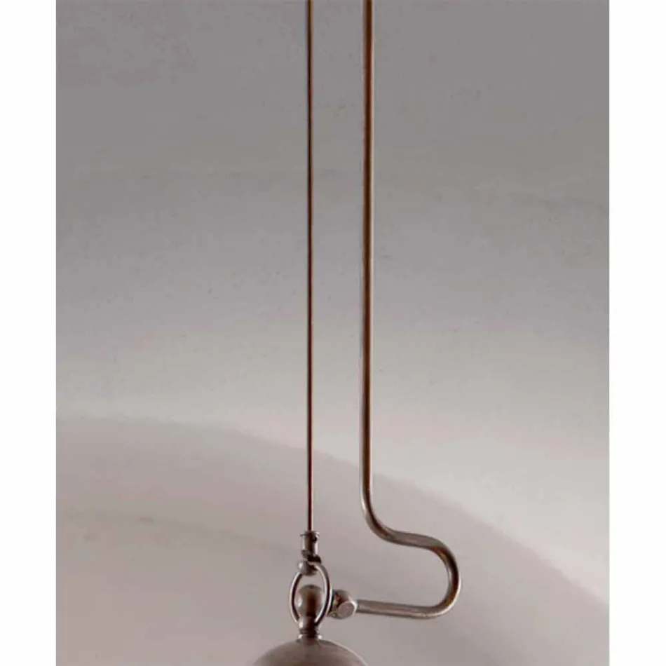 Pendant lamp Waterproofing brass and white glass Viadurini