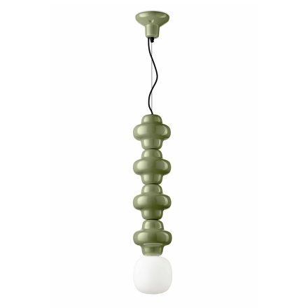 Suspension Lamp with 4 Elements in Ceramic and Glass Made in Italy - Capocabana Viadurini