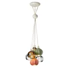 Suspension Lamp with 6 Elements in Ceramic and Glass Made in Italy - Afoxe Viadurini