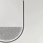 Suspension Lamp with Removable Insert in Granulated Glass - Catalpa Viadurini