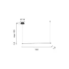 Pendant Lamp with LED Light and Length-Adjustable Cables - Orange Viadurini