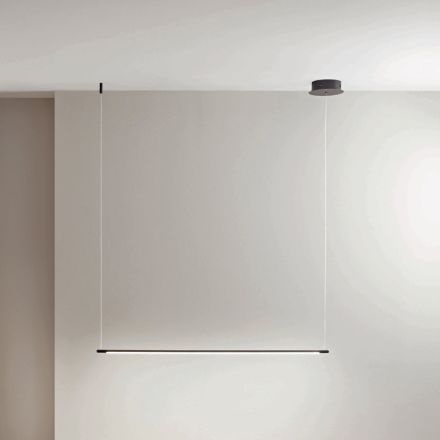 Pendant Lamp with LED Light and Length-Adjustable Cables - Orange Viadurini