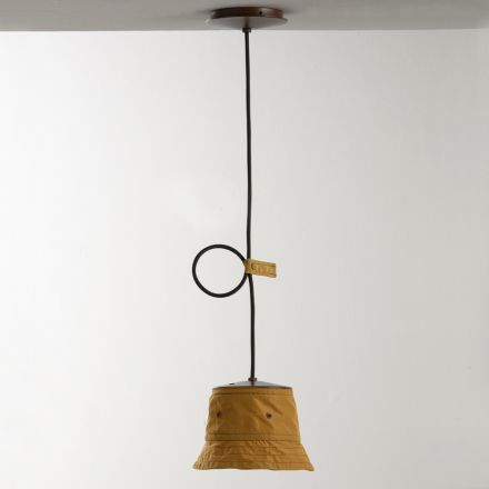 Suspension Lamp with Polyester Lampshade Made in Italy - Toscot Junction Viadurini