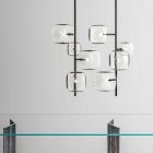 Suspension Lamp with Shiny Metal Structure Made in Italy - Donatina Viadurini