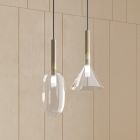 Suspension Lamp with Glass in Various Shapes Made in Italy - Sintonia Viadurini