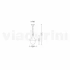 Outdoor suspension lamp in white aluminum made Italy, Anusca Viadurini