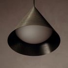 Outdoor Pendant Lamp in Brass Made in Italy - Rain Viadurini