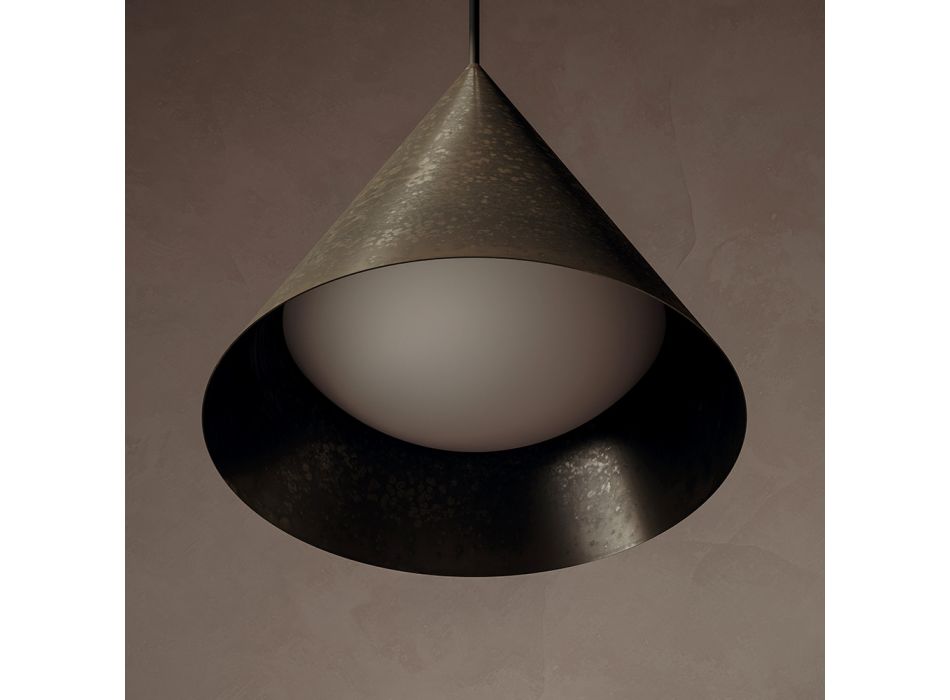 Outdoor Pendant Lamp in Brass Made in Italy - Rain Viadurini