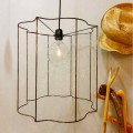 Modern design cage pendant/floor lamp Cigno