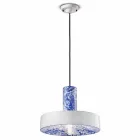 Retro Style Suspension Lamp in Colored Ceramic - Ferroluce Pi Viadurini