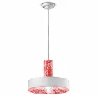 Retro Style Suspension Lamp in Colored Ceramic - Ferroluce Pi Viadurini