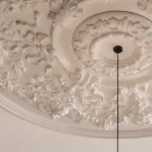 Suspension Lamp Design White Gypsum and Black Aluminum 1 Cone - Tesera Viadurini