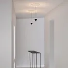 Suspension Lamp Design White Gypsum and Black Aluminum 1 Cone - Tesera Viadurini