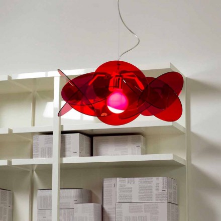 Modern design pendant lamp in methacrylate, diam.54, Licia Viadurini