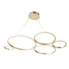 Design Suspension Lamp for Living Room in Silver or Gold Metal - Olimpo Viadurini